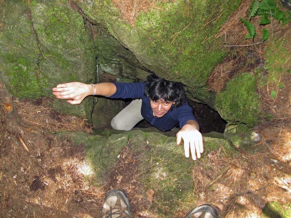 Climbing out