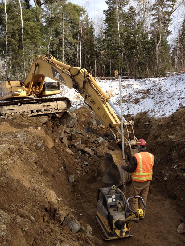 Measuring depth of trench - Nov 13, 2012