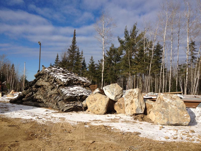 Large rocks removed for foundation - Nov 13, 2012