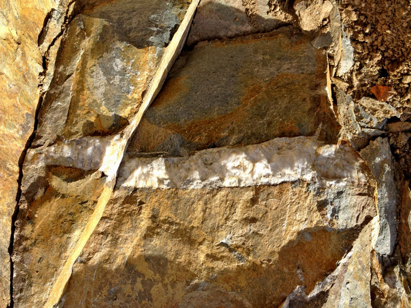 Rock uncovered by foundation work - Nov 16, 2012  