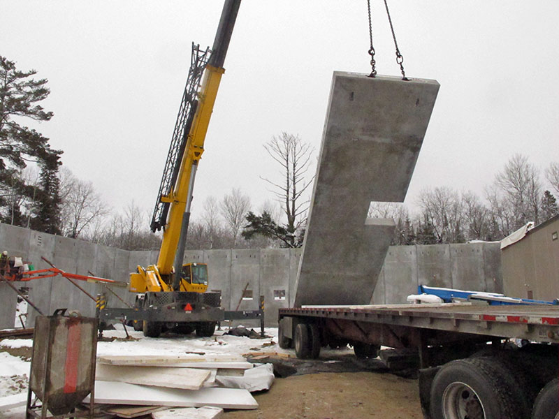 Wall section lifted off truck - Dec 20, 2012