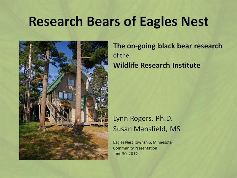 Eagles Nest Community Presentation - June 30, 2012