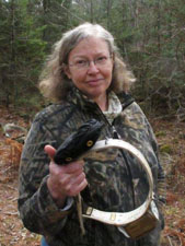 Sue with Braveheart's collar - April 25, 2012