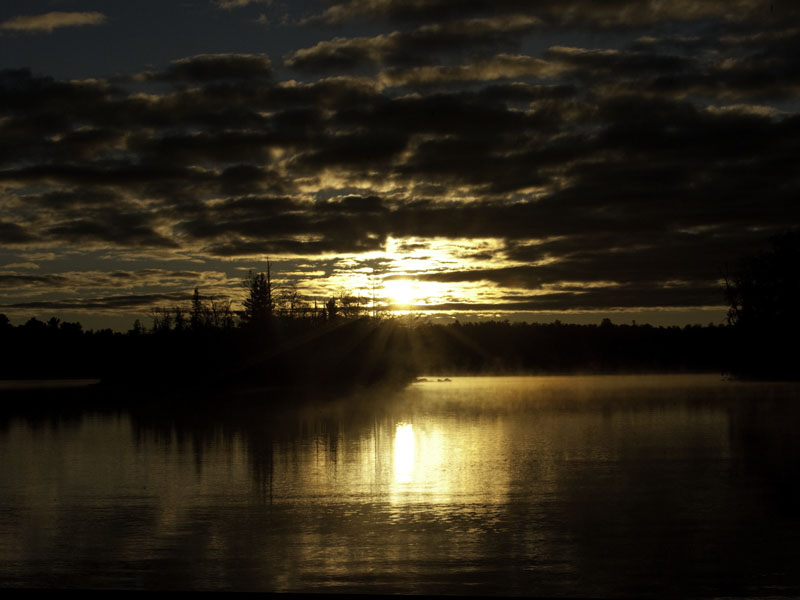 Sunrise on Eagles Nest Lake One - Sept 25, 2012