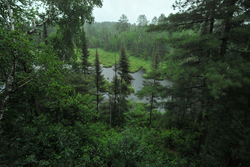 A dark and rainy day at the Research Center - June 19, 2012