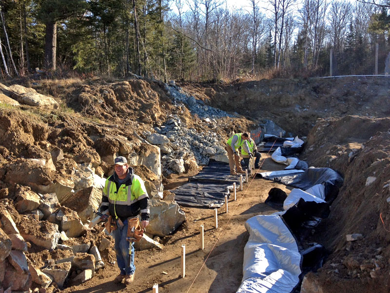 Foundation forms being built - Nov 15, 2012
