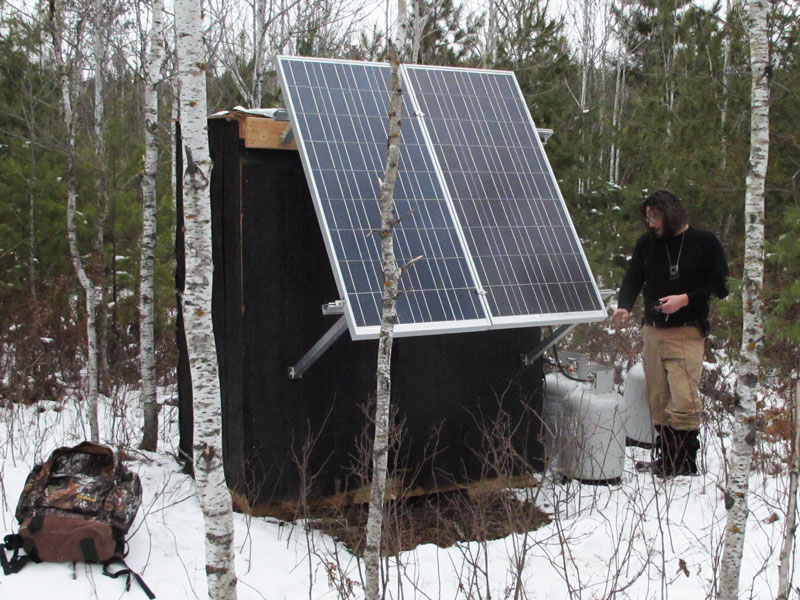 solar panels on Lily den shed