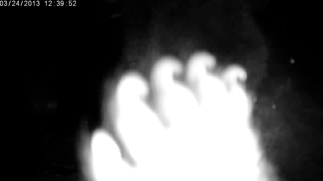 Ellie reaches for a foothold