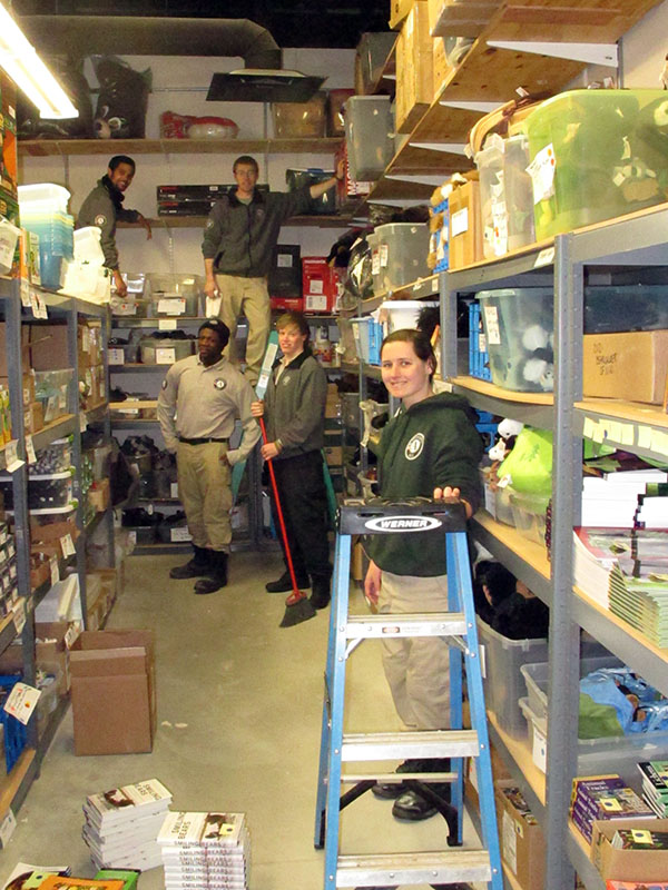Americorp cleans storeroom