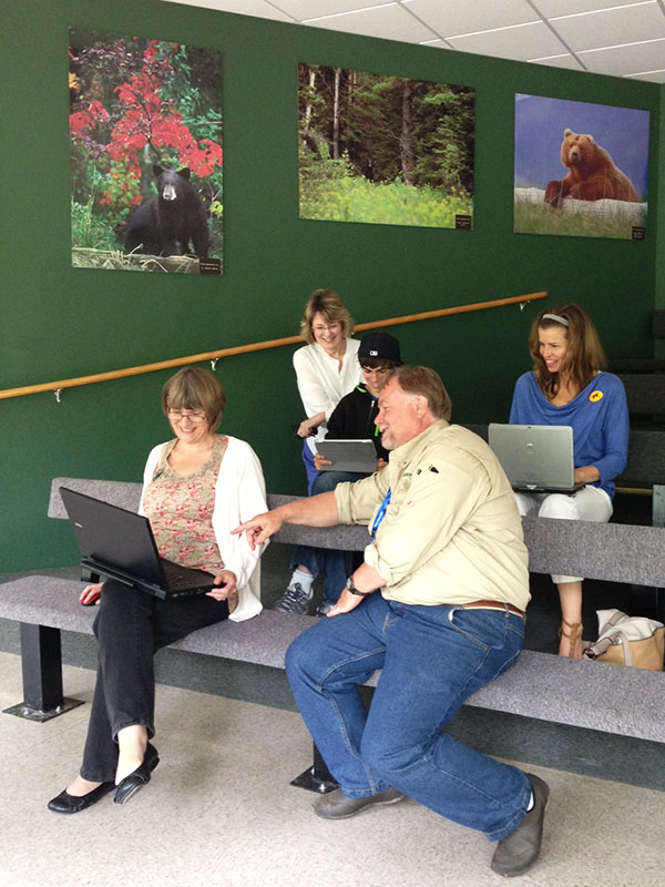 Visitors access the NABC free WiFi