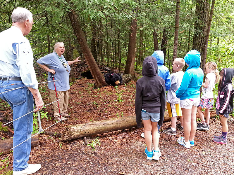 Campers find Marbles outside her den