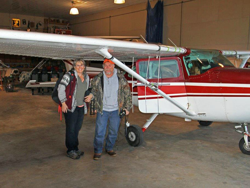 Lorie and Mike ready to fly