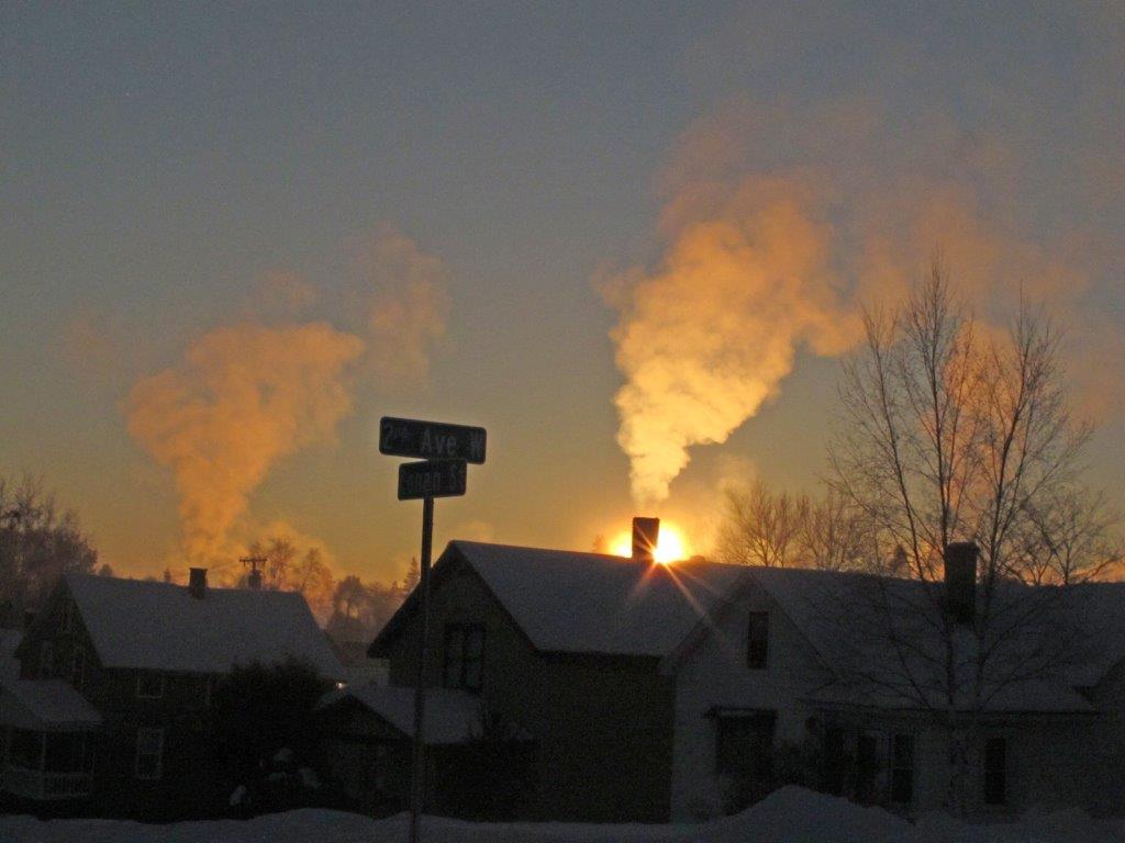 Smoke from Ely chimneys