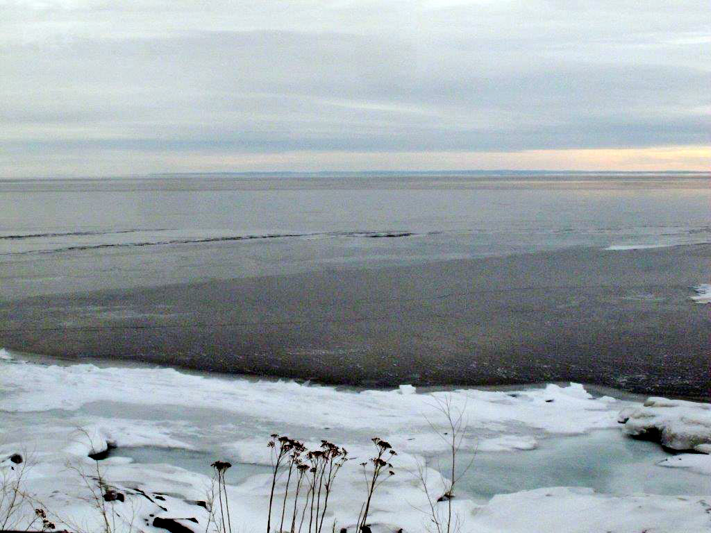 Lake Superior frozen over
