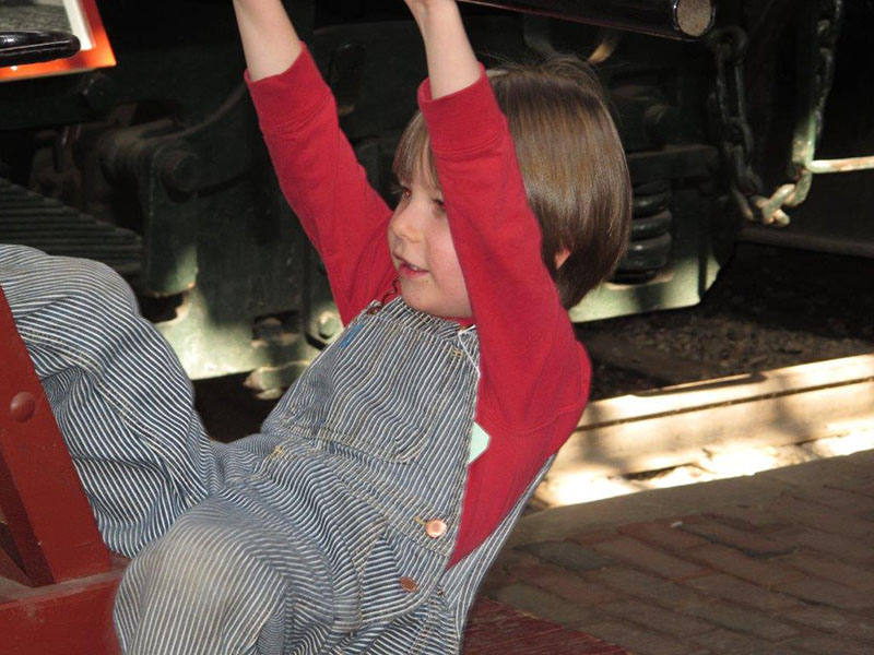 Heinrik at train museum