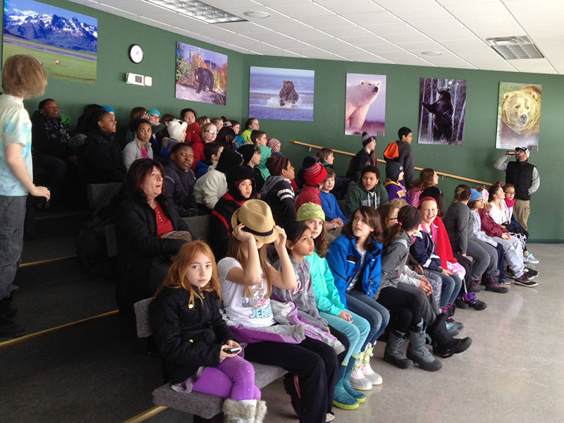 Students at Bear Center