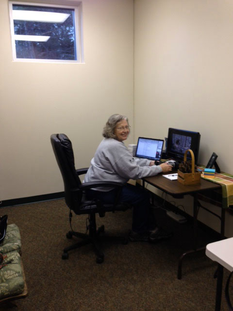 Sue Mansfield in her office
