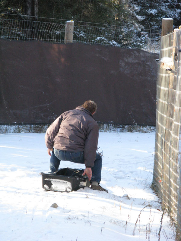 Scott taking a sled ride
