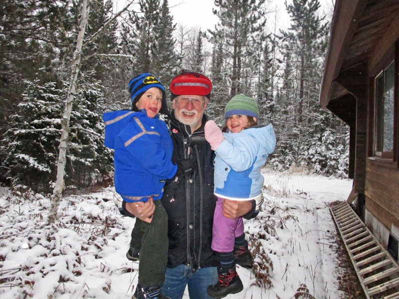Lynn Rogers with Heinrik and Gabrielle