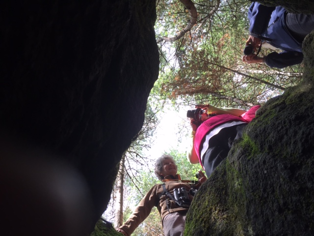 Looking up to the group participants