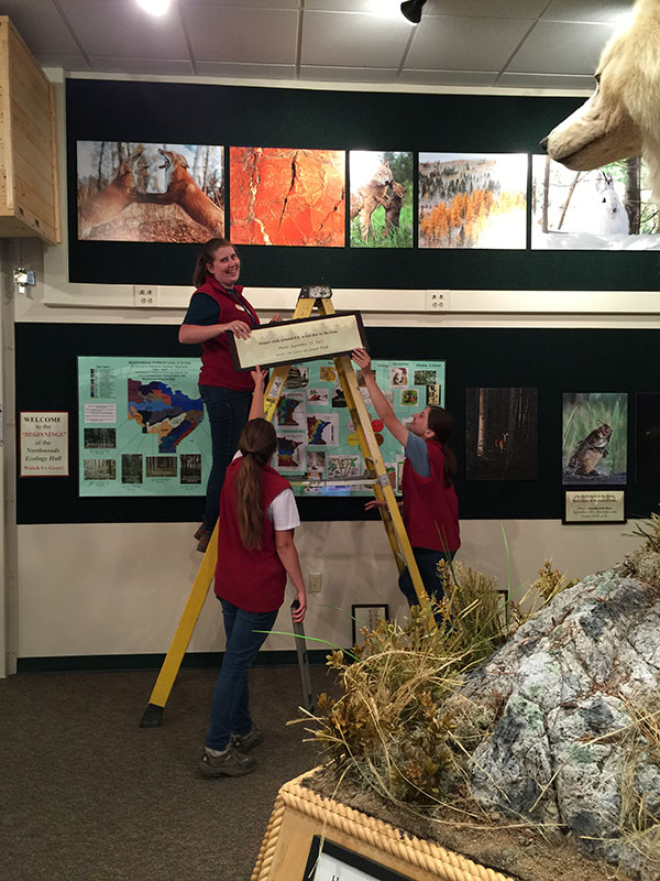 Interns helping with captions