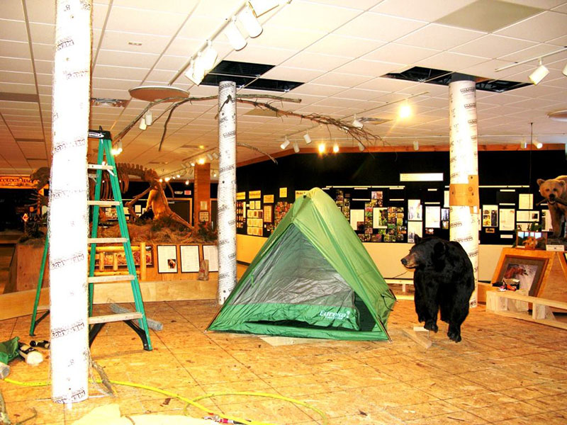 Camping exhibit at NABC