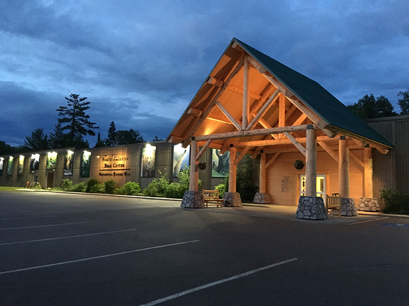 Bear Center at night