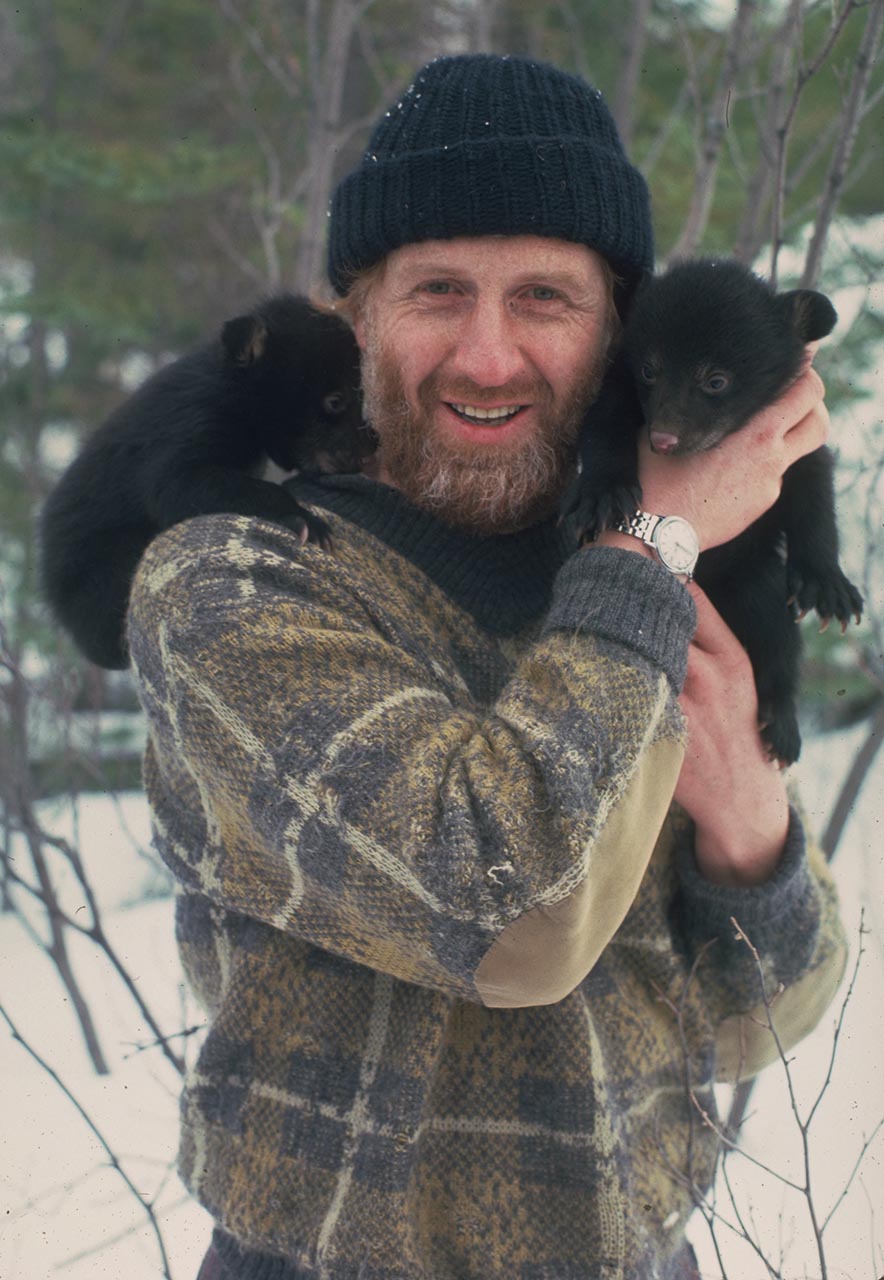 Dr. Rogers with cubs