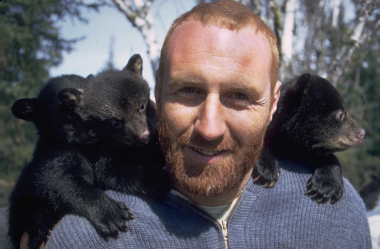 Dr. Rogers with cubs