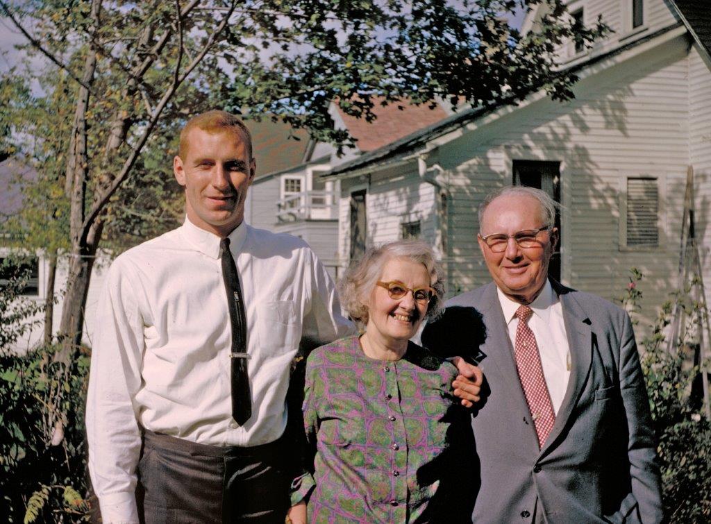 Lynn with foster parents