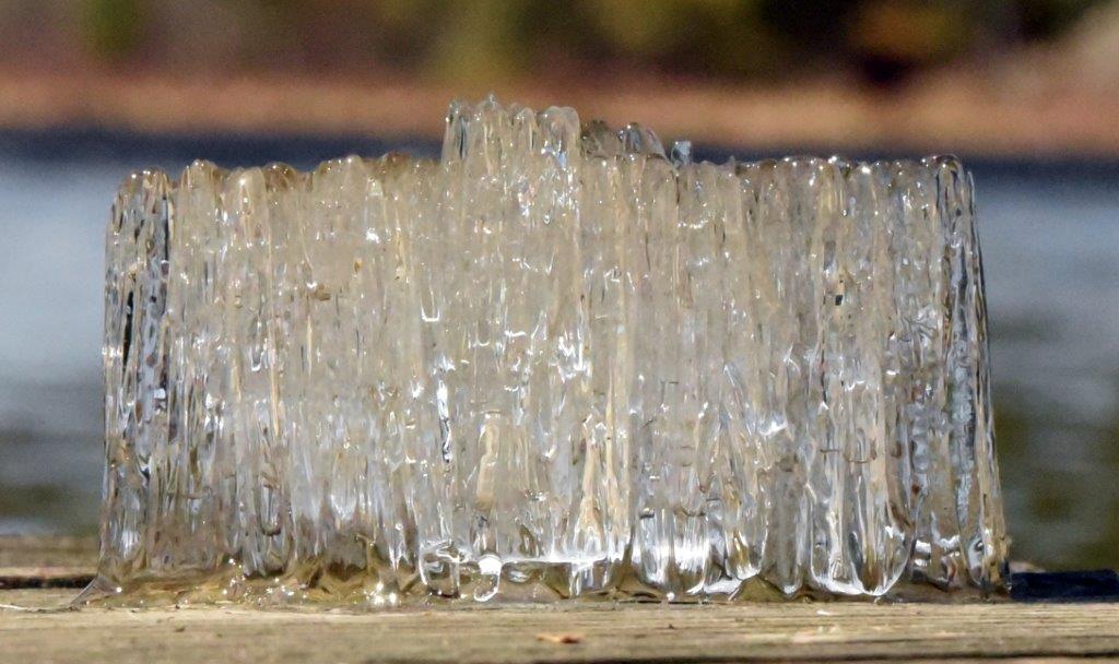 Black ice out of water