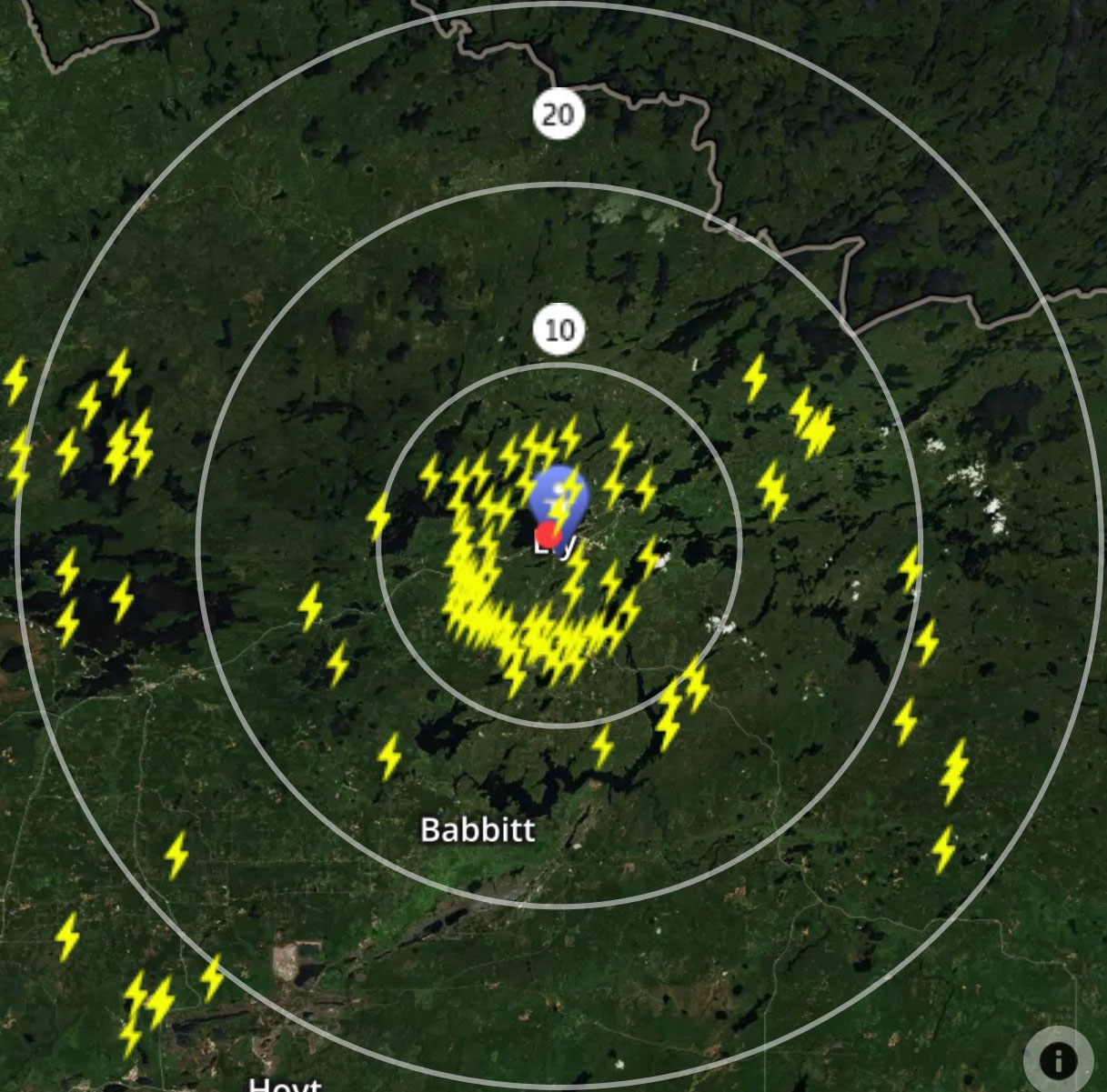 At 8:23 pm July 5 in Ely