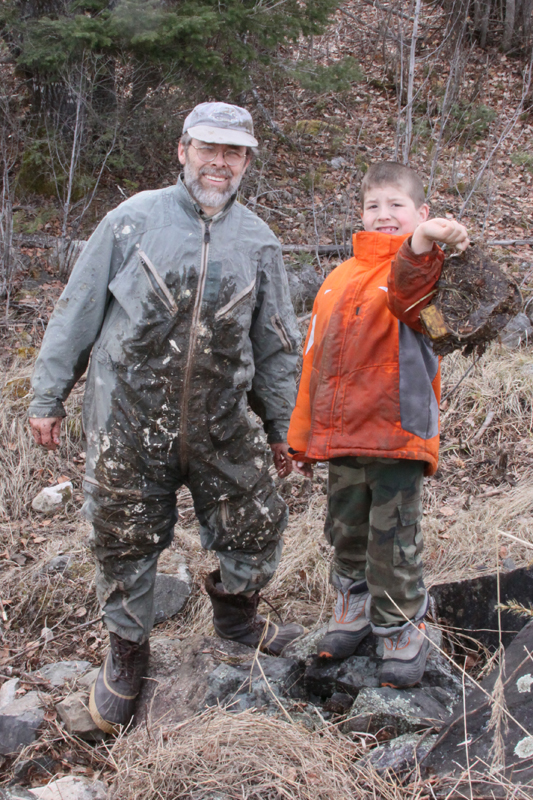 Al and Eli with radio-collar - March 29, 2010